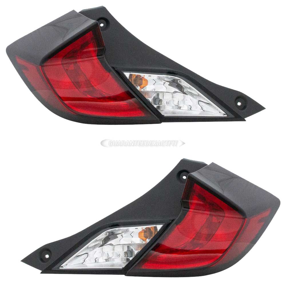 2016 Honda Civic Tail Light Assembly Pair