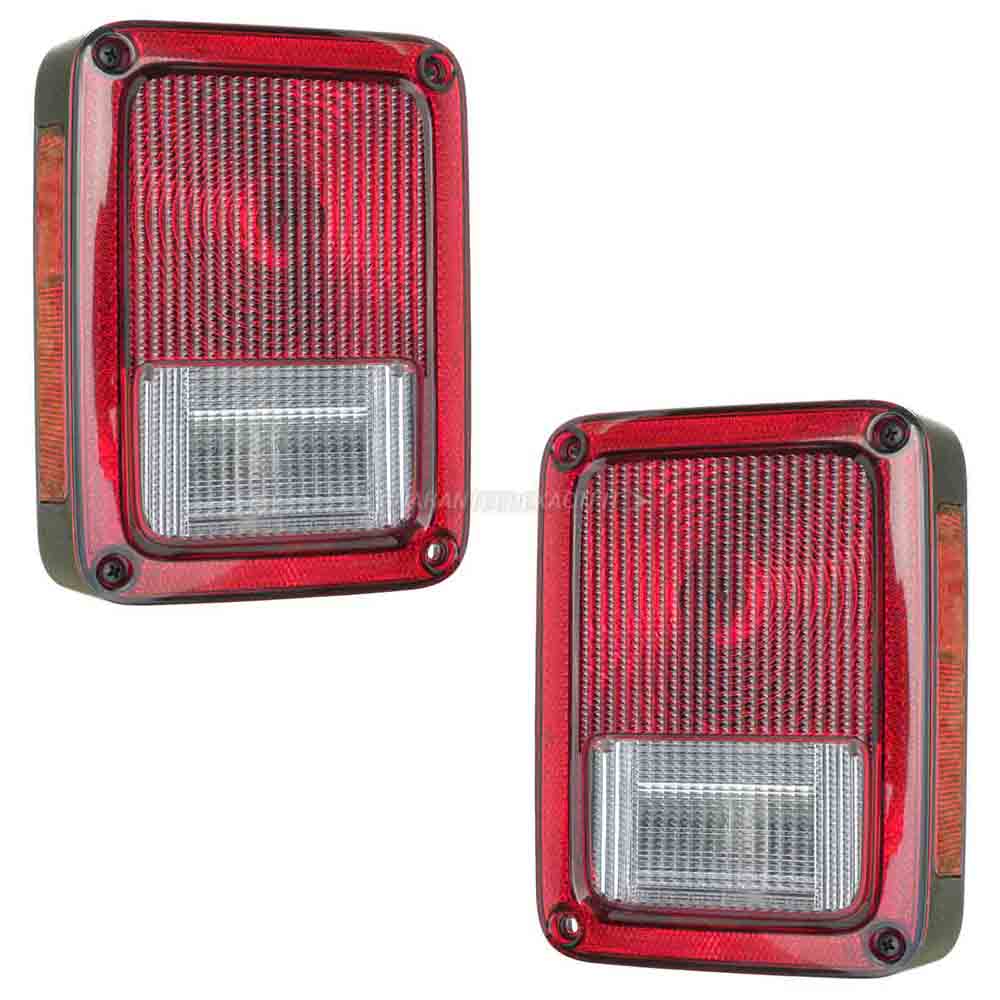 2016 Jeep Wrangler Tail Light Assembly Pair
