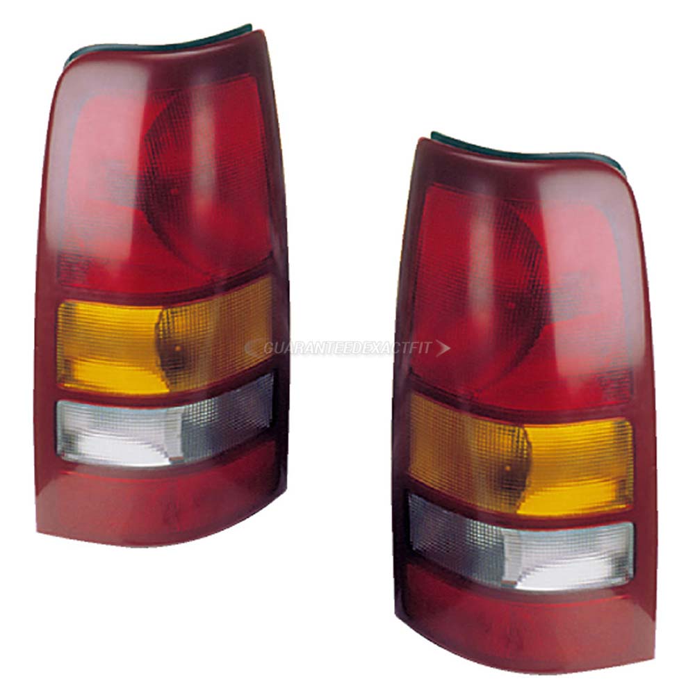 2000 Gmc Sierra 2500 Tail Light Assembly Pair