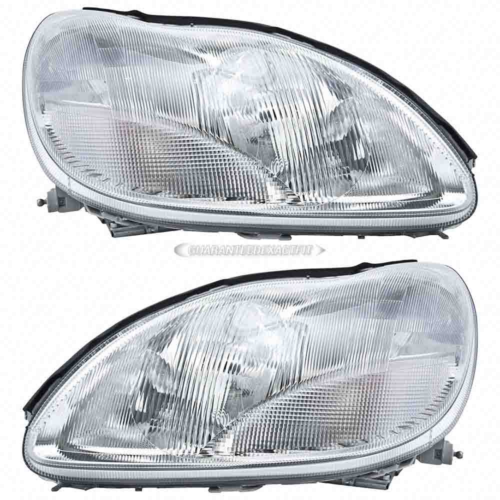 2003 Mercedes Benz S430 Headlight Assembly Pair 