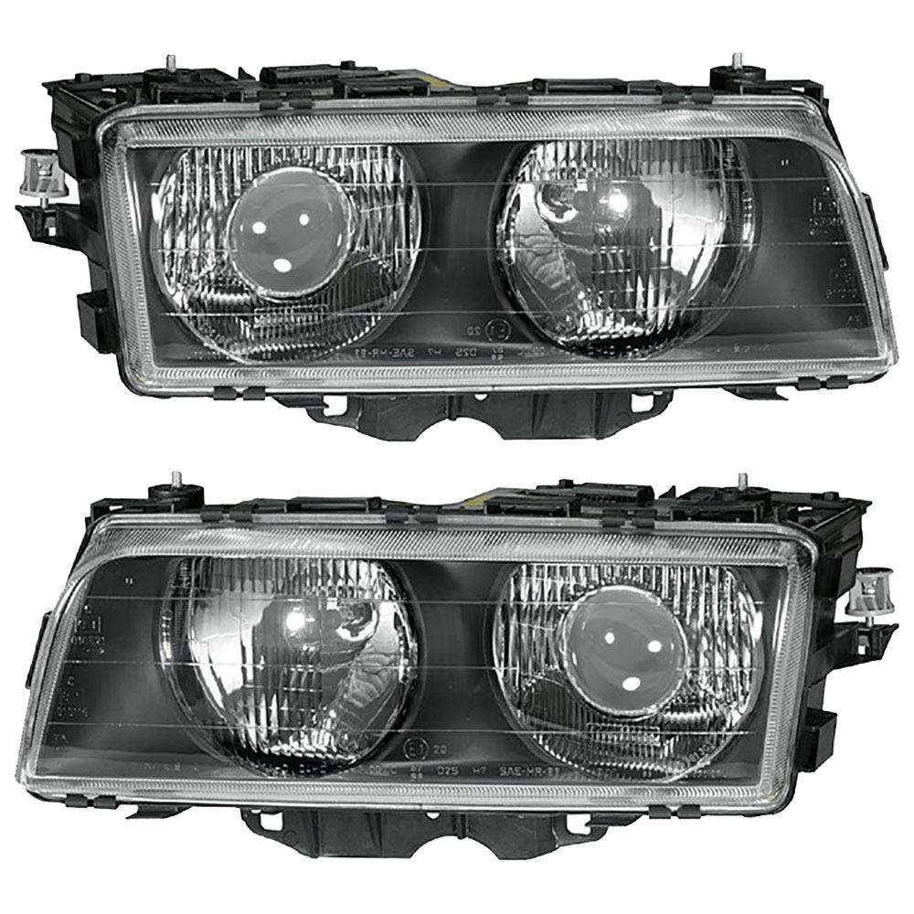BMW 740 Headlight Assembly Pair