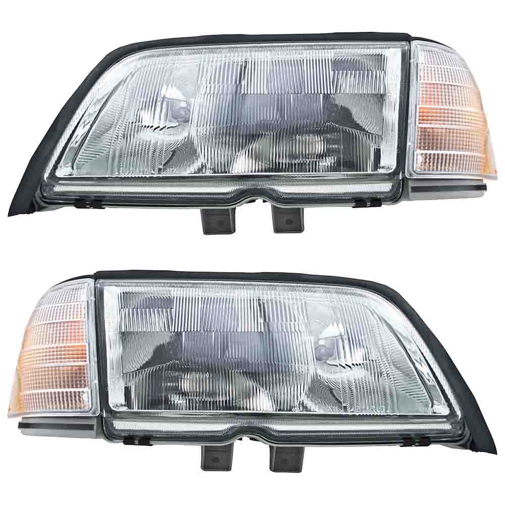  Mercedes Benz c43 amg headlight assembly pair 