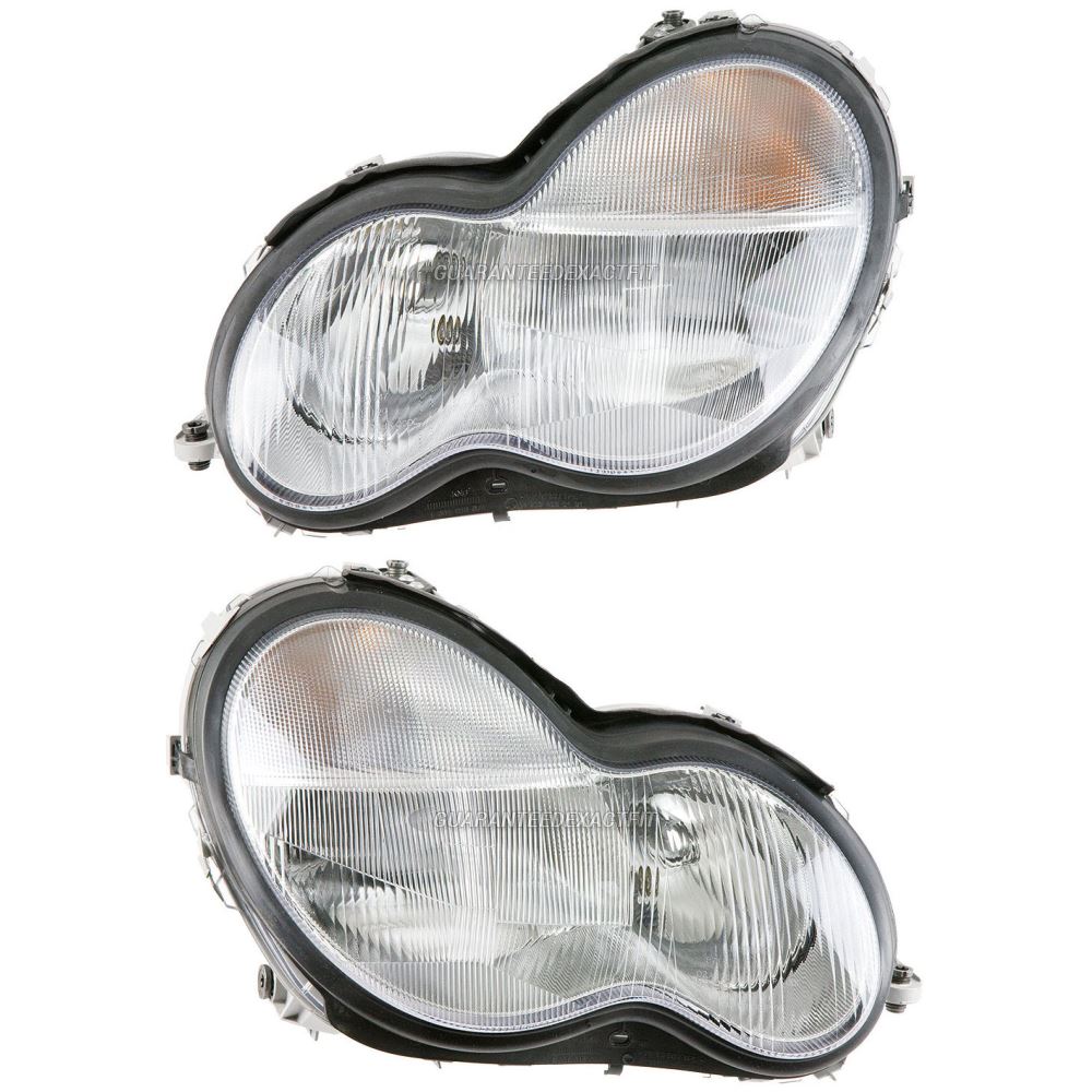  Mercedes Benz C32 AMG Headlight Assembly Pair 