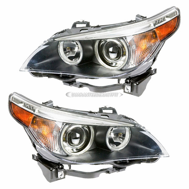 Bmw 545 headlight assembly pair