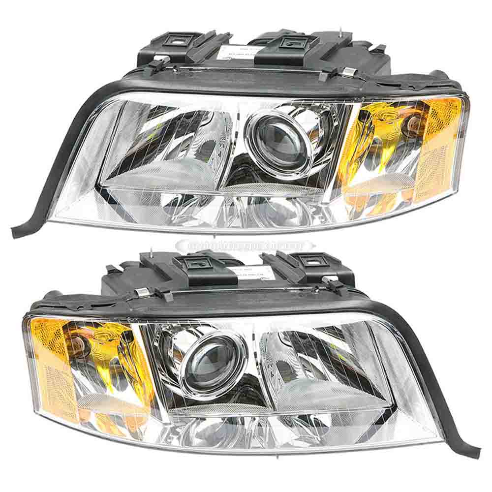 2002 Audi A6 Headlight Assembly Pair