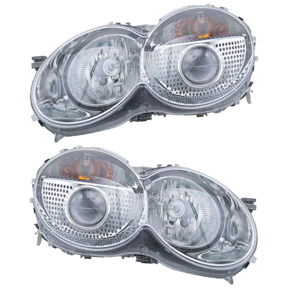  Mercedes Benz sl63 amg headlight assembly pair 