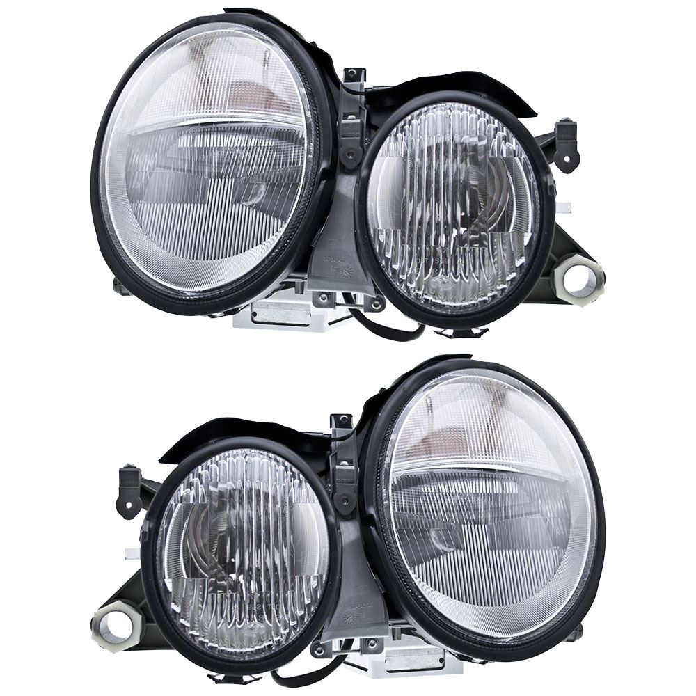 2002 Mercedes Benz CLK430 Headlight Assembly Pair 