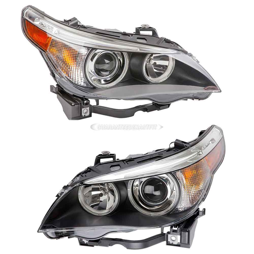 2004 Bmw 545 Headlight Assembly Pair