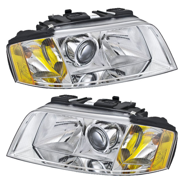 2002 Audi A6 Quattro Headlight Assembly Pair