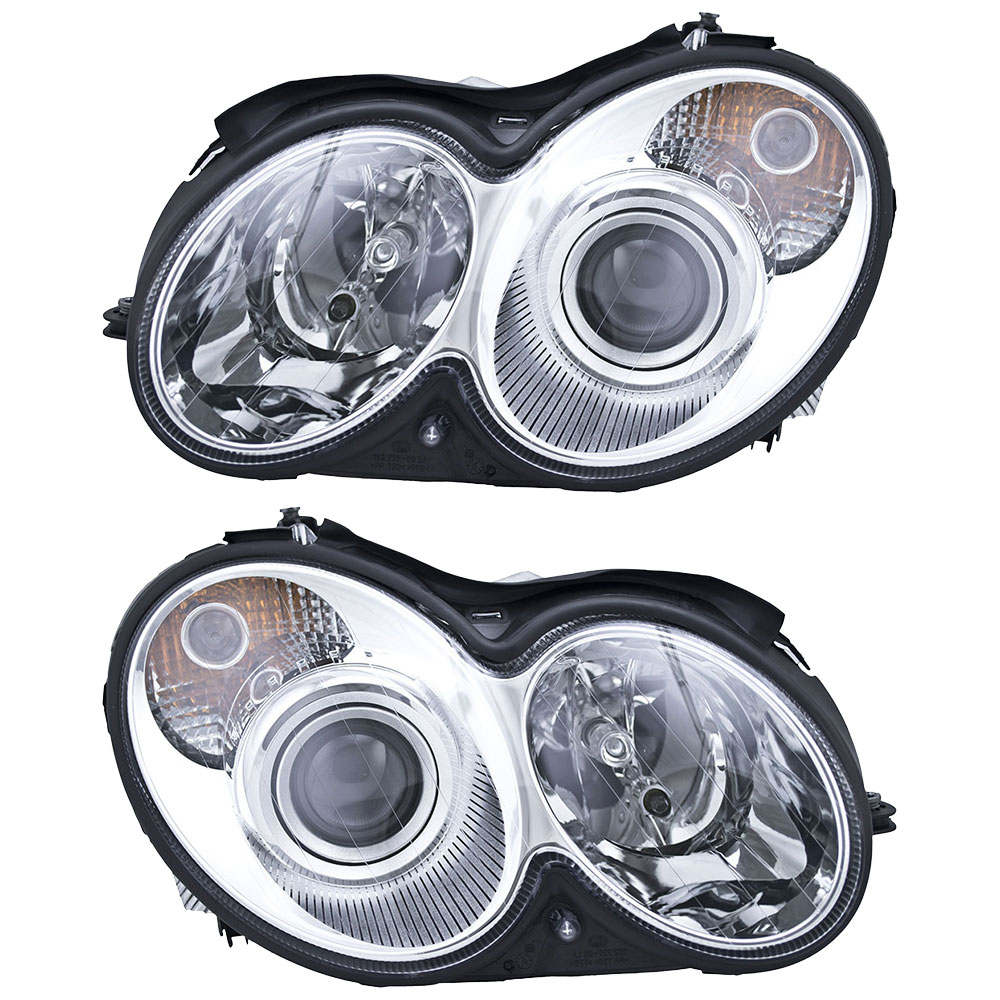 2008 Mercedes Benz CLK350 Headlight Assembly Pair Headlight Assembly