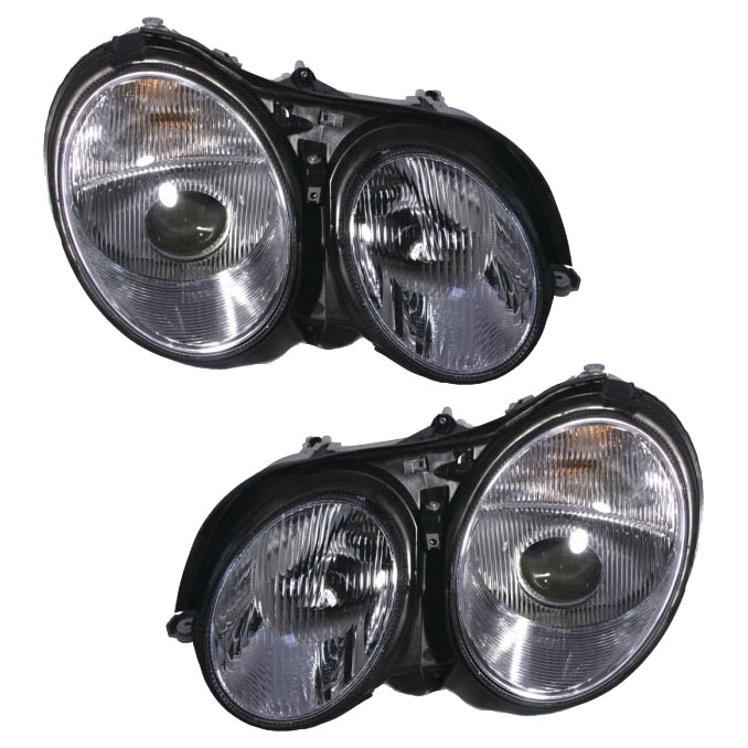 2001 Mercedes Benz CL500 Headlight Assembly Pair 