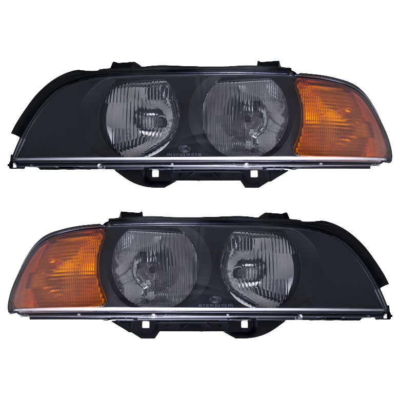 1998 Bmw 540 Headlight Assembly Pair