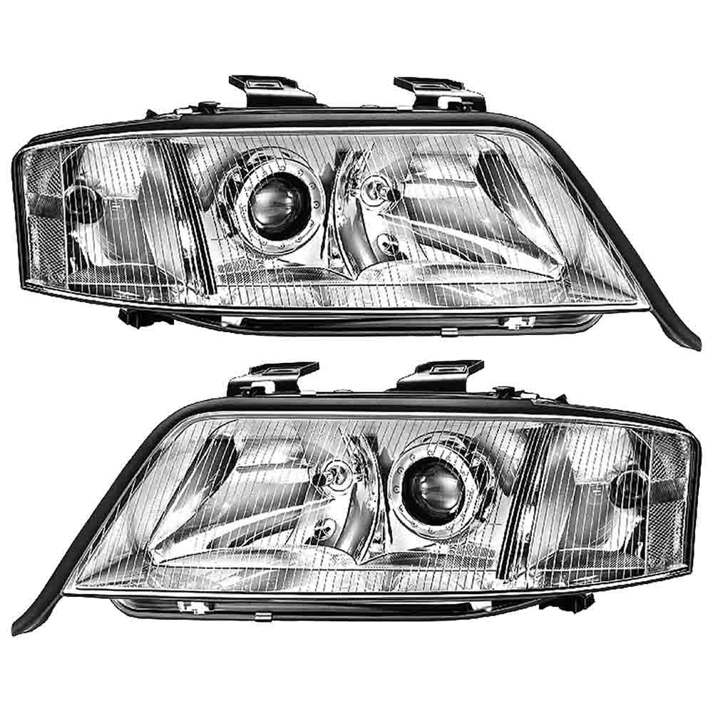 2000 Audi A6 Headlight Assembly Pair