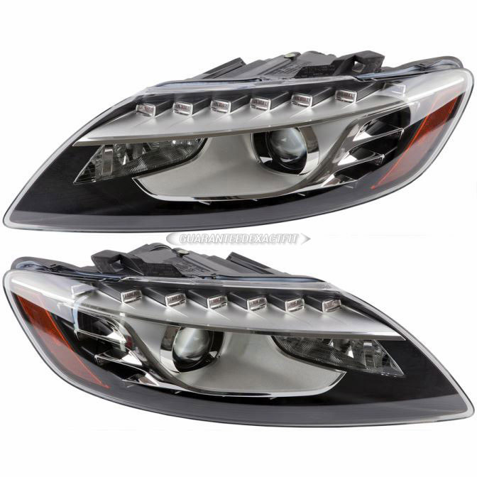 2012 Audi Q7 Headlight Assembly Pair Headlight Assembly Pair Trixenon