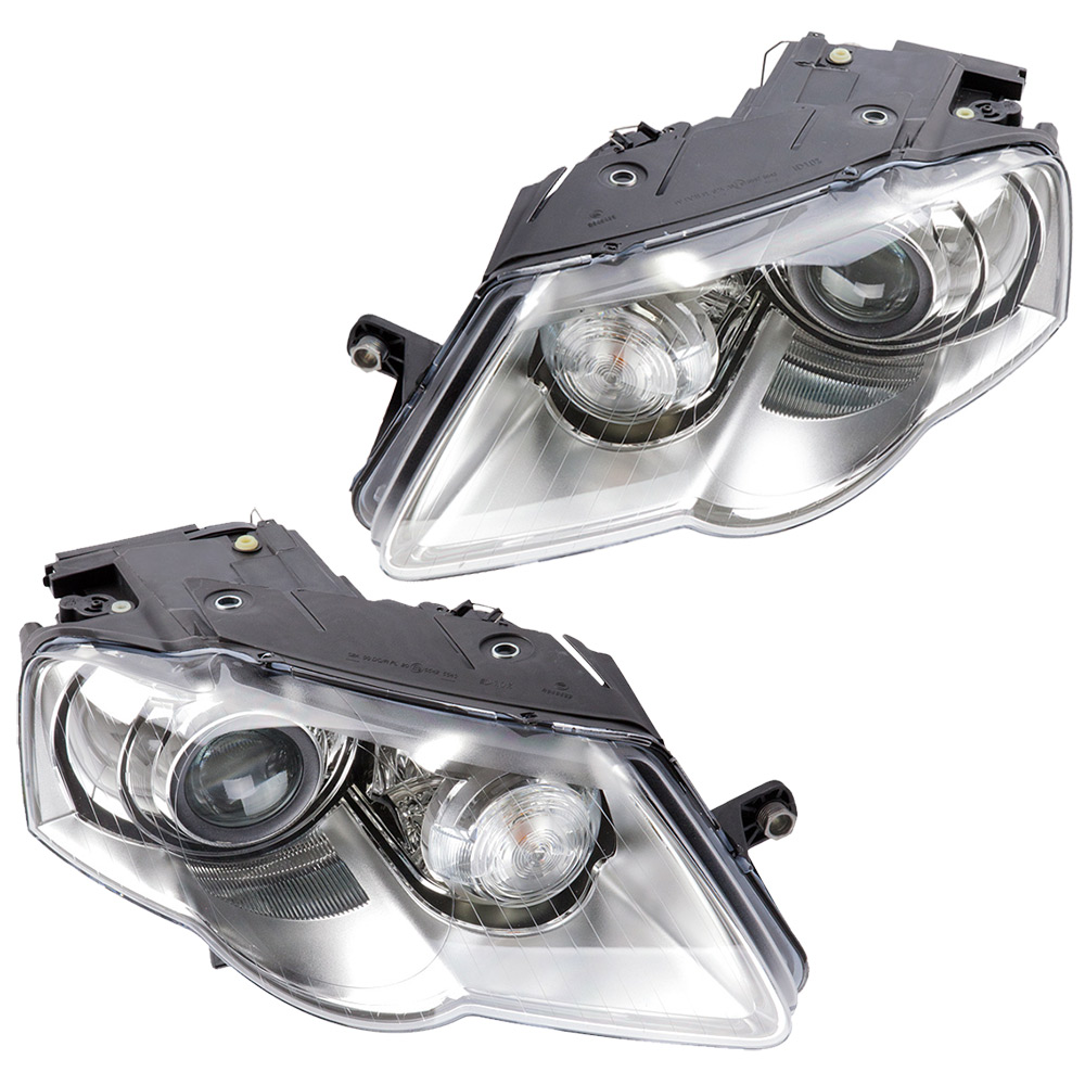 2006 Volkswagen Passat Headlight Assembly Pair Headlight Assembly Pair