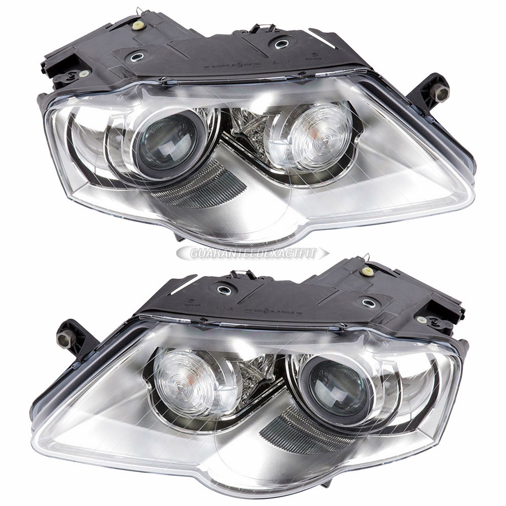 2008 Volkswagen Passat Headlight Assembly Pair Headlight Assembly Pair