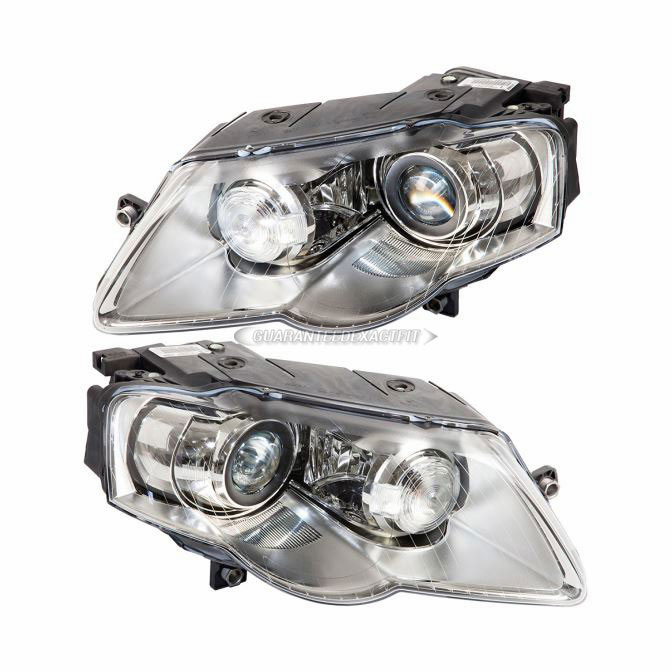 2008 Volkswagen Passat Headlight Assembly Pair Headlight Assembly Pair