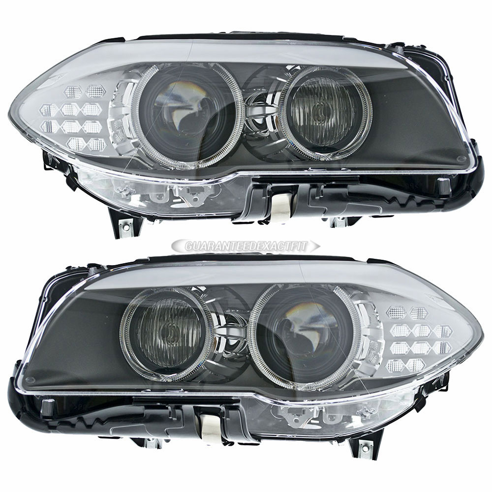 BMW 535i Headlight Assembly Pair