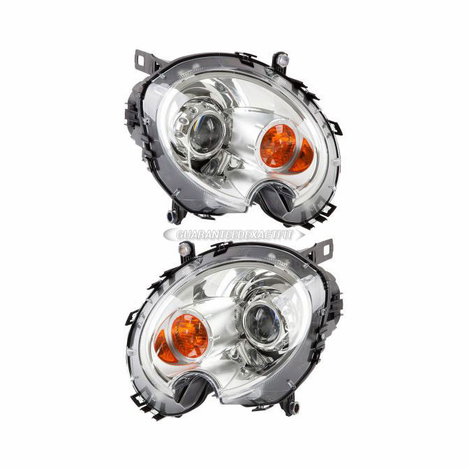 2012 Mini Cooper Headlight Assembly Pair Headlight Assembly Pair Bi