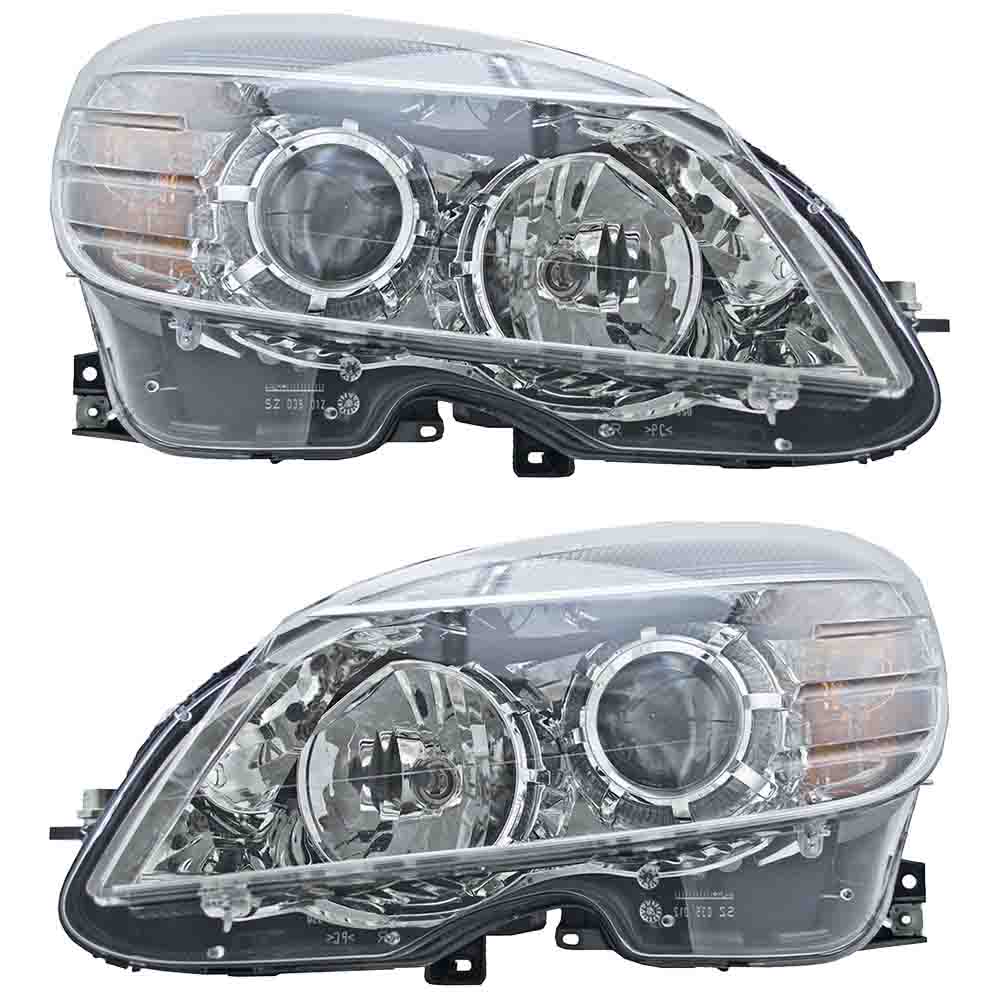 2015 Mercedes Benz c250 headlight assembly pair 