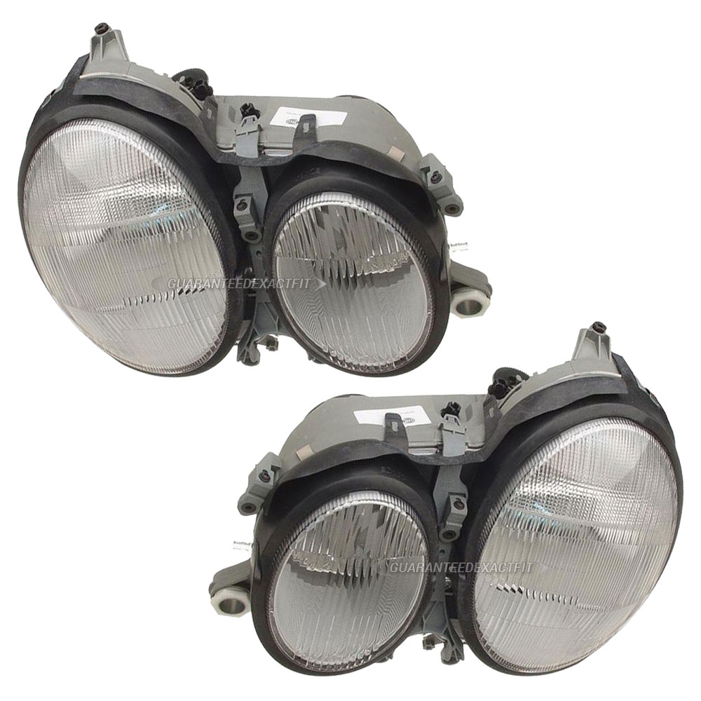 1998 Mercedes Benz E430 Headlight Assembly Pair