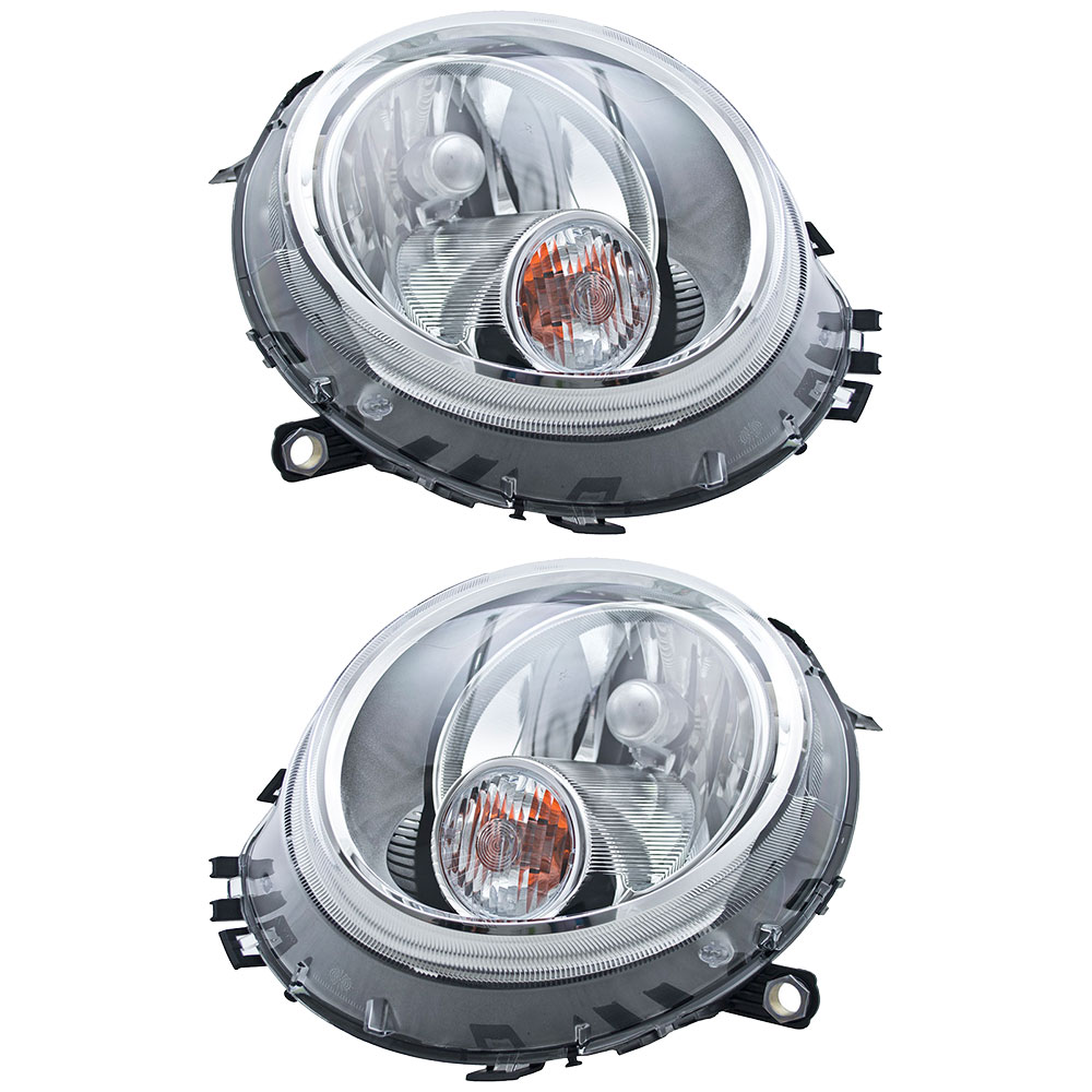 2012 Mini Cooper Headlight Assembly Pair Headlight Assembly Pair Halogen with Clear Turn 2012 Mini Cooper Headlight Assembly Pair Headlight Assembly Pair Halogen with Clear Turn
