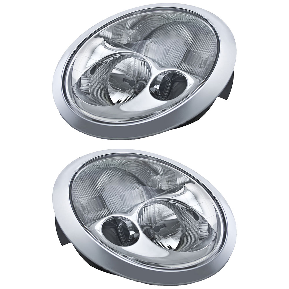 2002 Mini Cooper Headlight Assembly Pair
