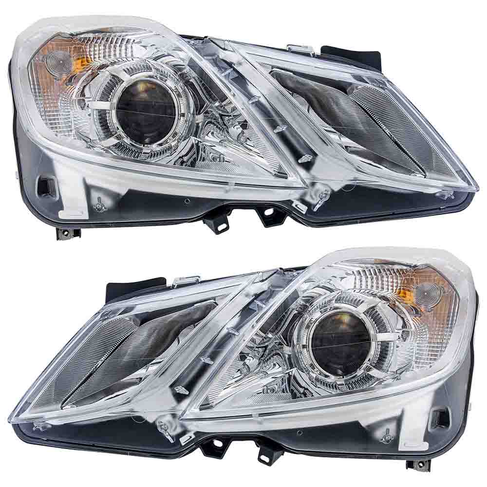 2010 Mercedes Benz E350 Headlight Assembly Pair Headlight Assembly Pair