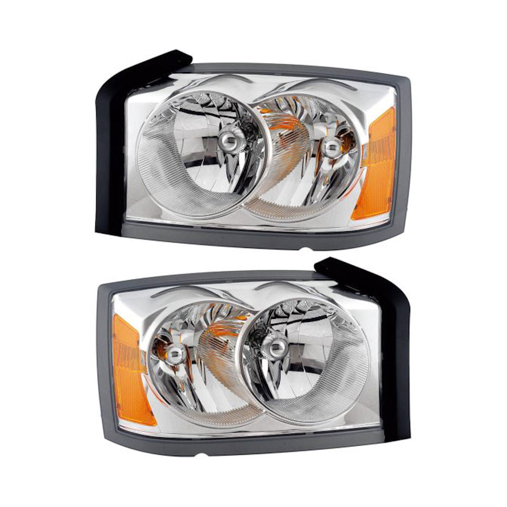 For Dodge Dakota 2005 Pair New Left Right Headlight