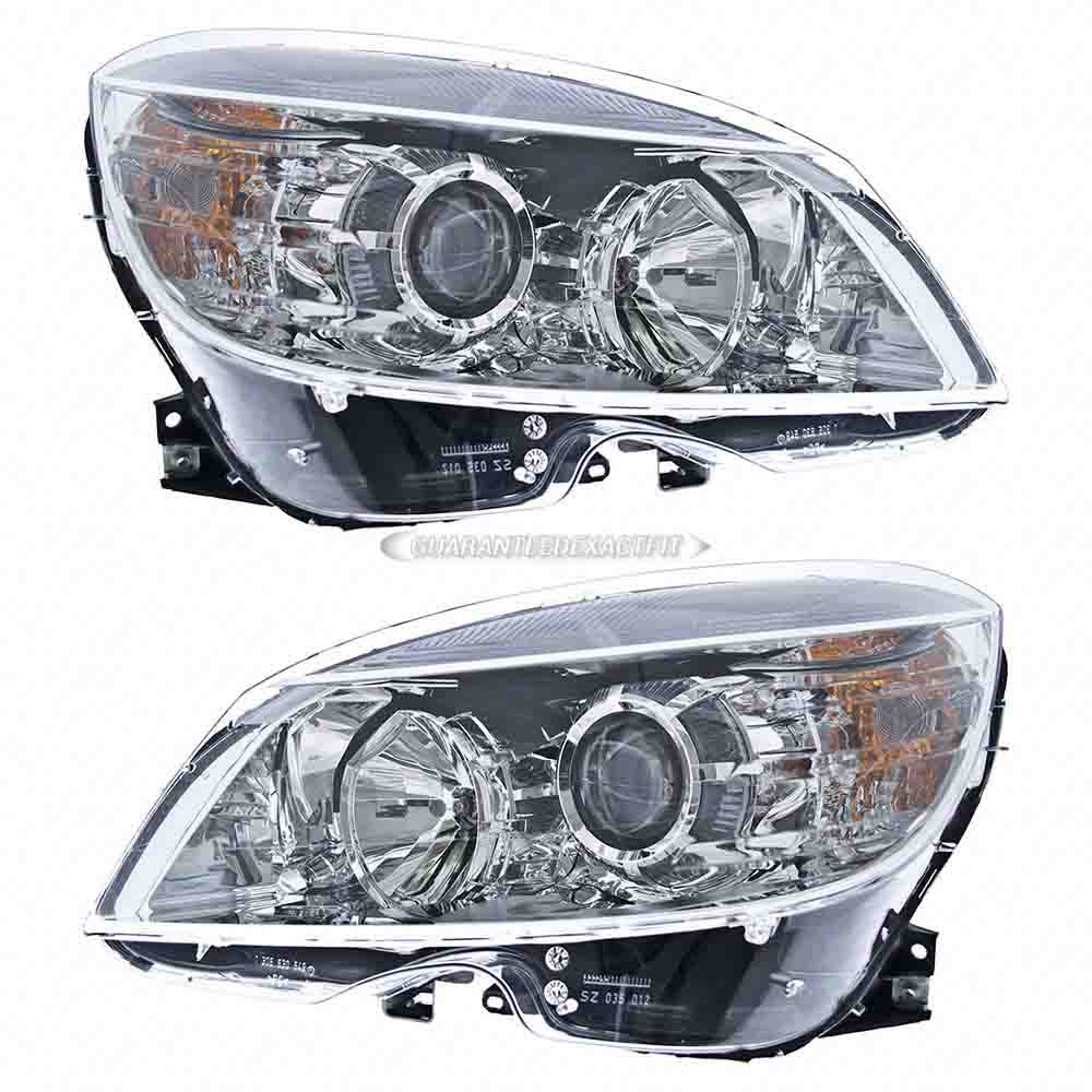2009 Mercedes Benz C300 Headlight Assembly Pair Headlight Assembly Pair