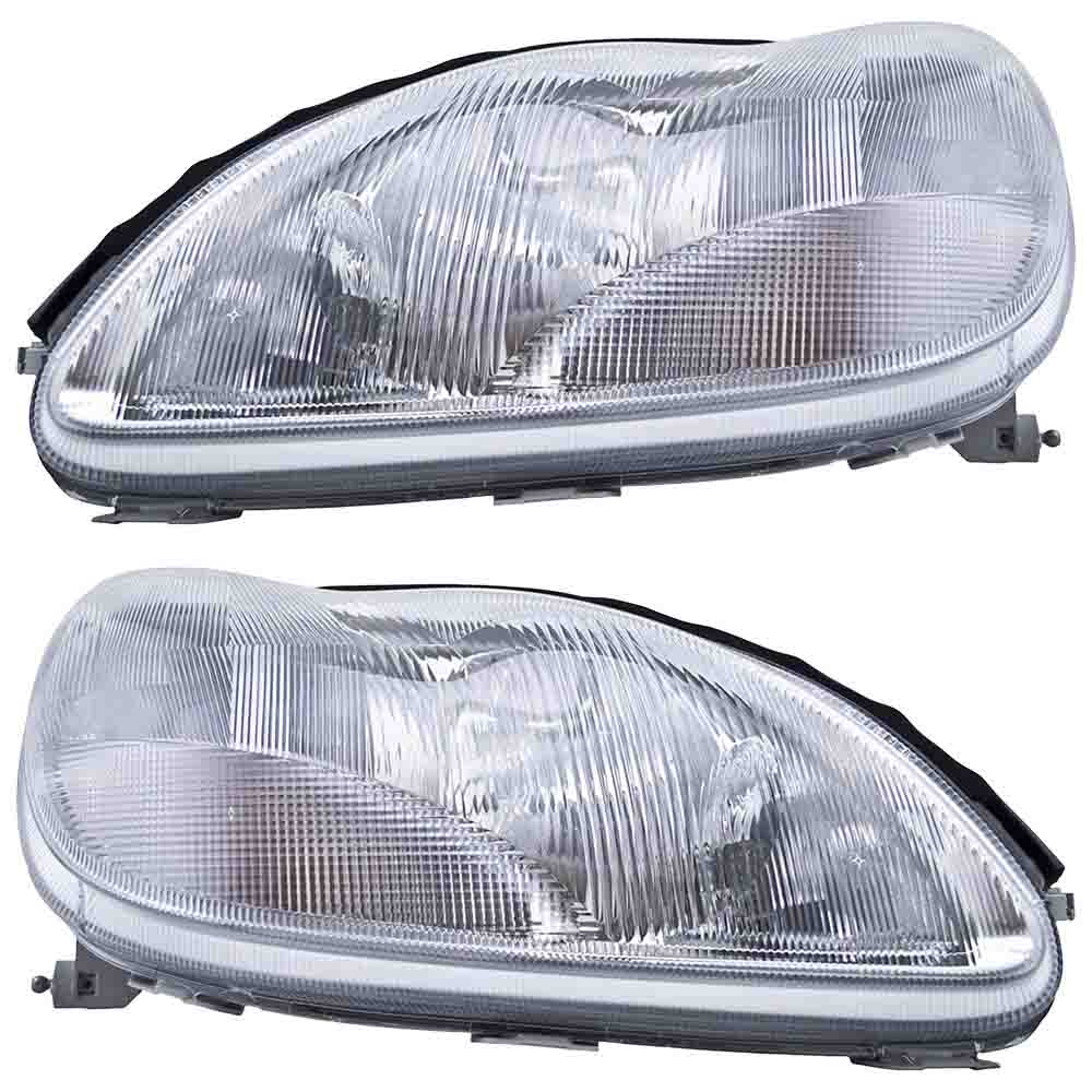 Mercedes Benz S600 Headlight Assembly Pair