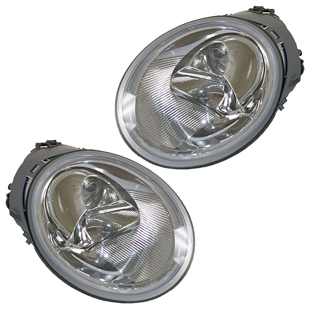 2003 Volkswagen Beetle Headlight Assembly Pair Headlight Assembly Pair