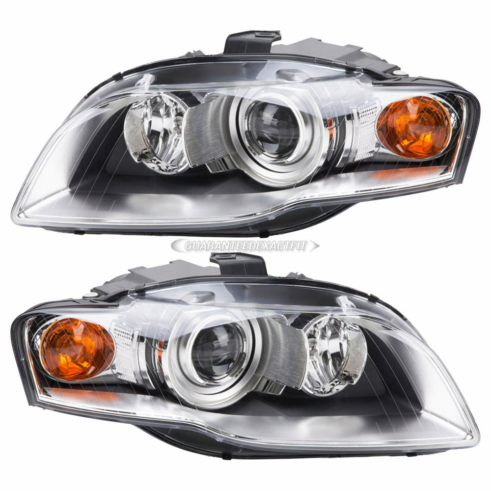 2006 Audi A4 Headlight Assembly Pair Headlight Assembly Pair BiXenon