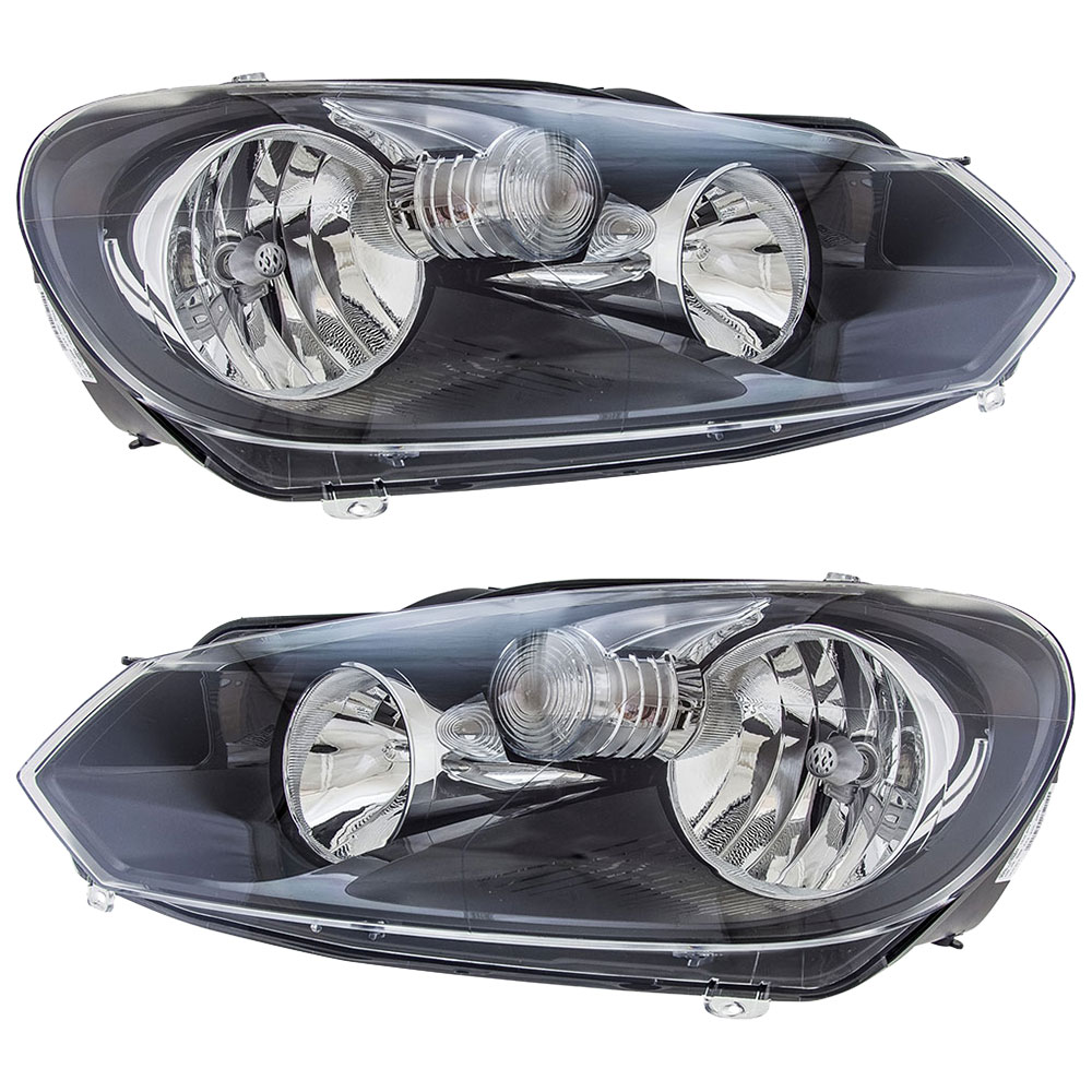 2012 Volkswagen Golf Headlight Assembly Pair