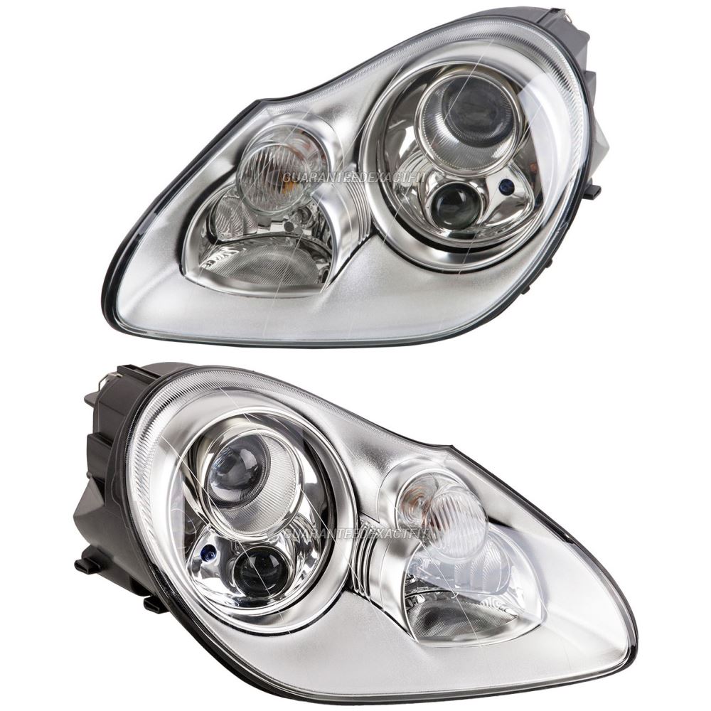 2006 Porsche Cayenne Headlight Assembly Pair Headlight Assembly Pair