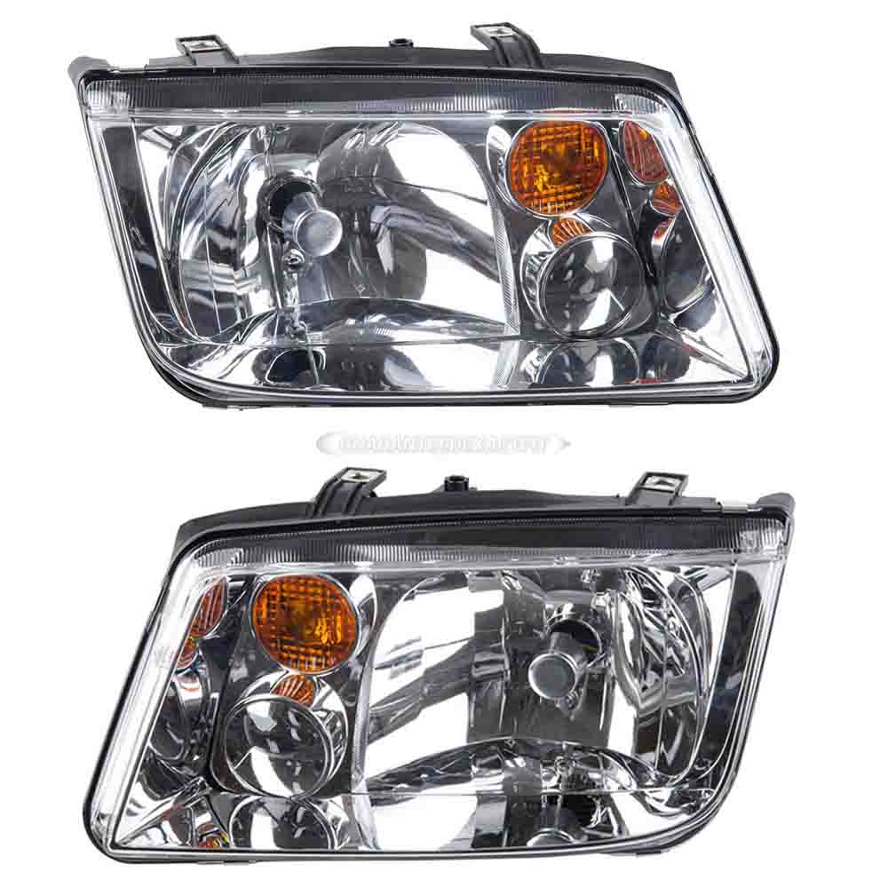 2003 Volkswagen Jetta Headlight Assembly Pair