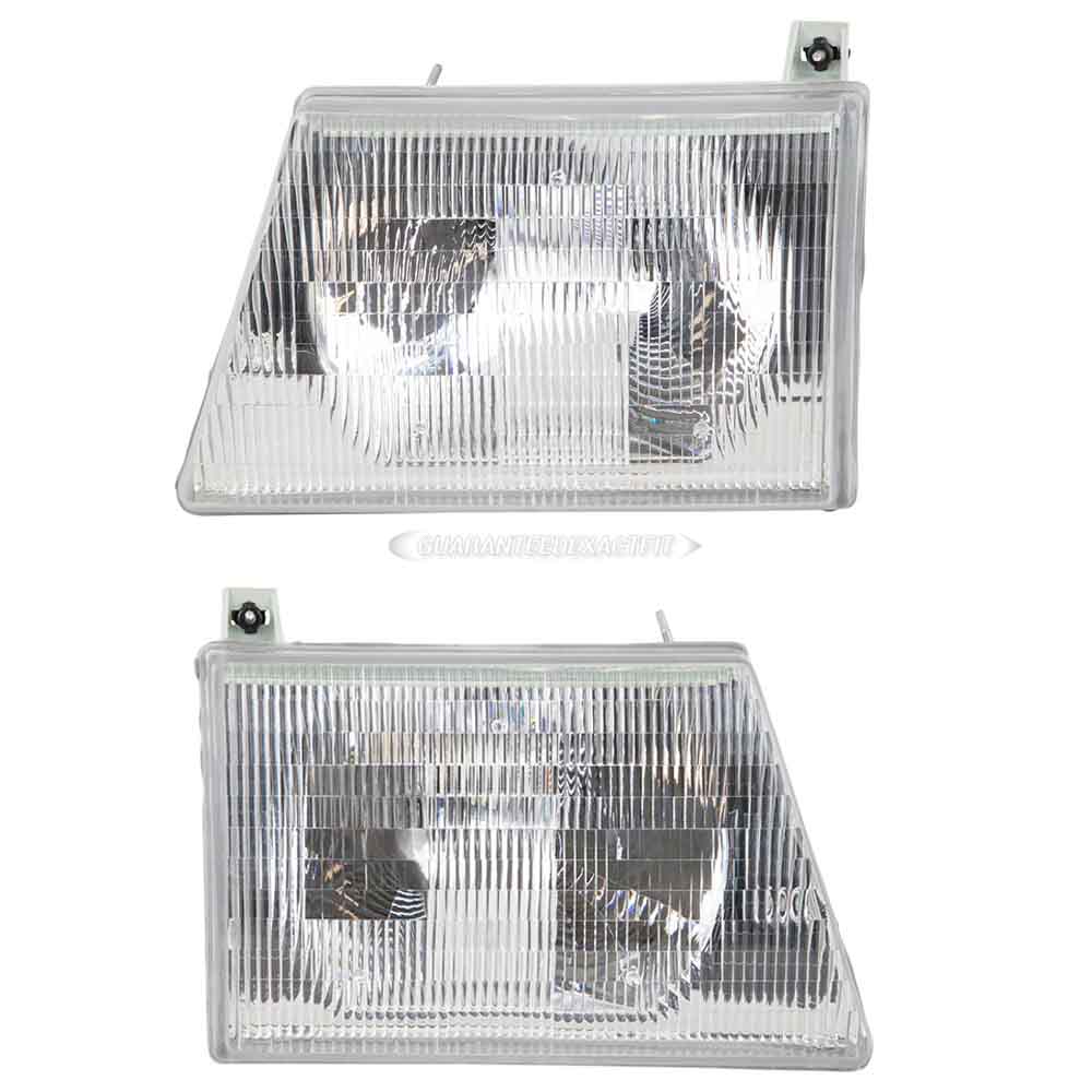 2000 Ford E Series Van Headlight Assembly Pair