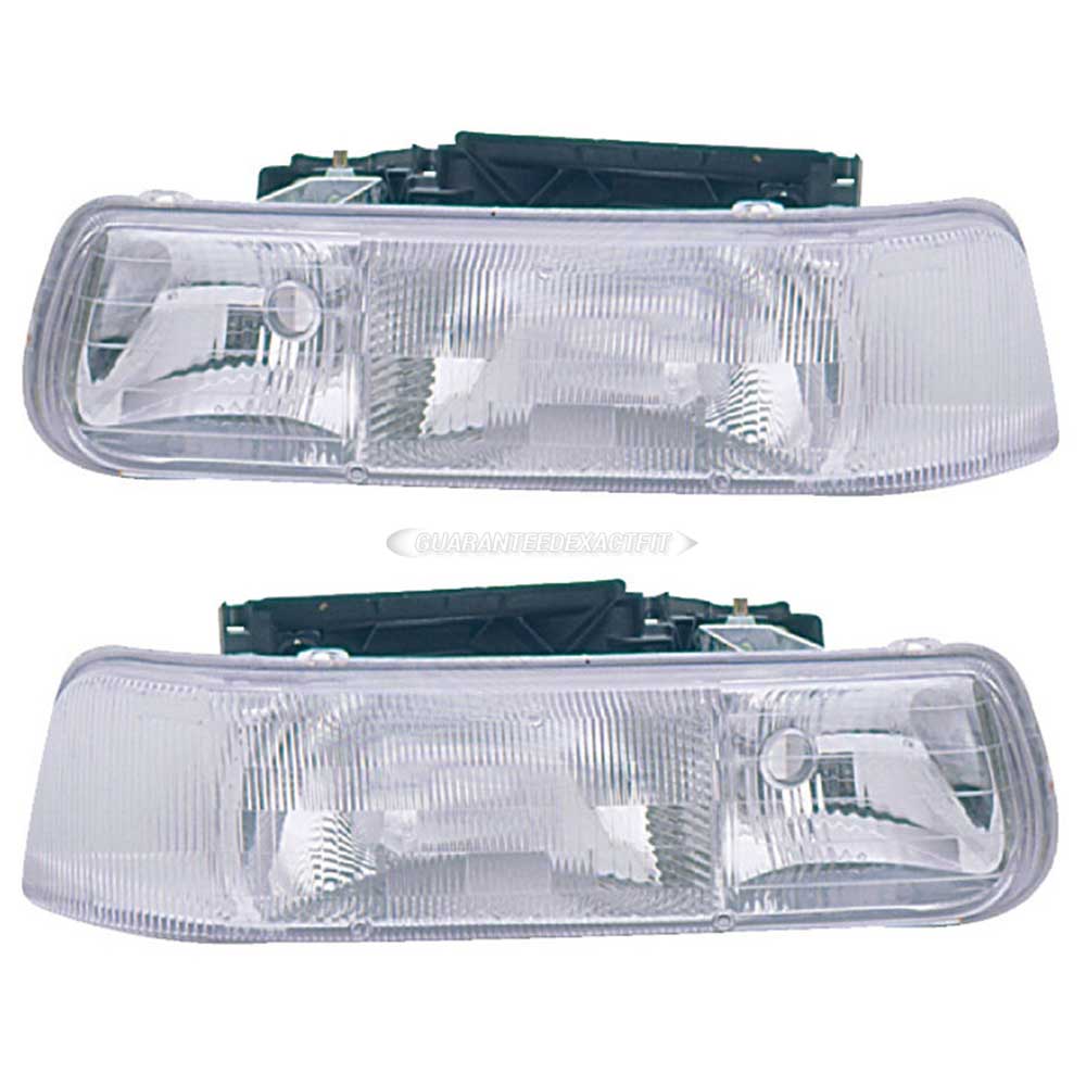 2000 Chevrolet Silverado 2500 Headlight Assembly Pair