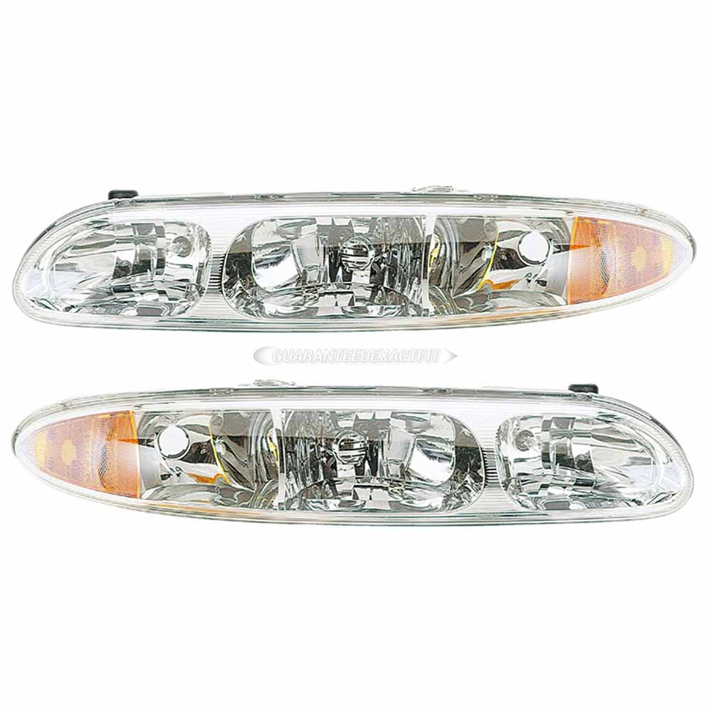 2000 Oldsmobile Alero Headlight Assembly Pair