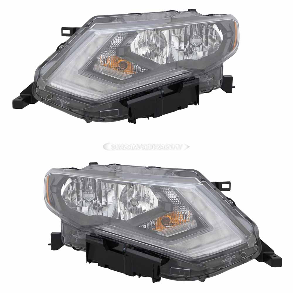2017 Nissan Rogue Headlight Assembly Pair