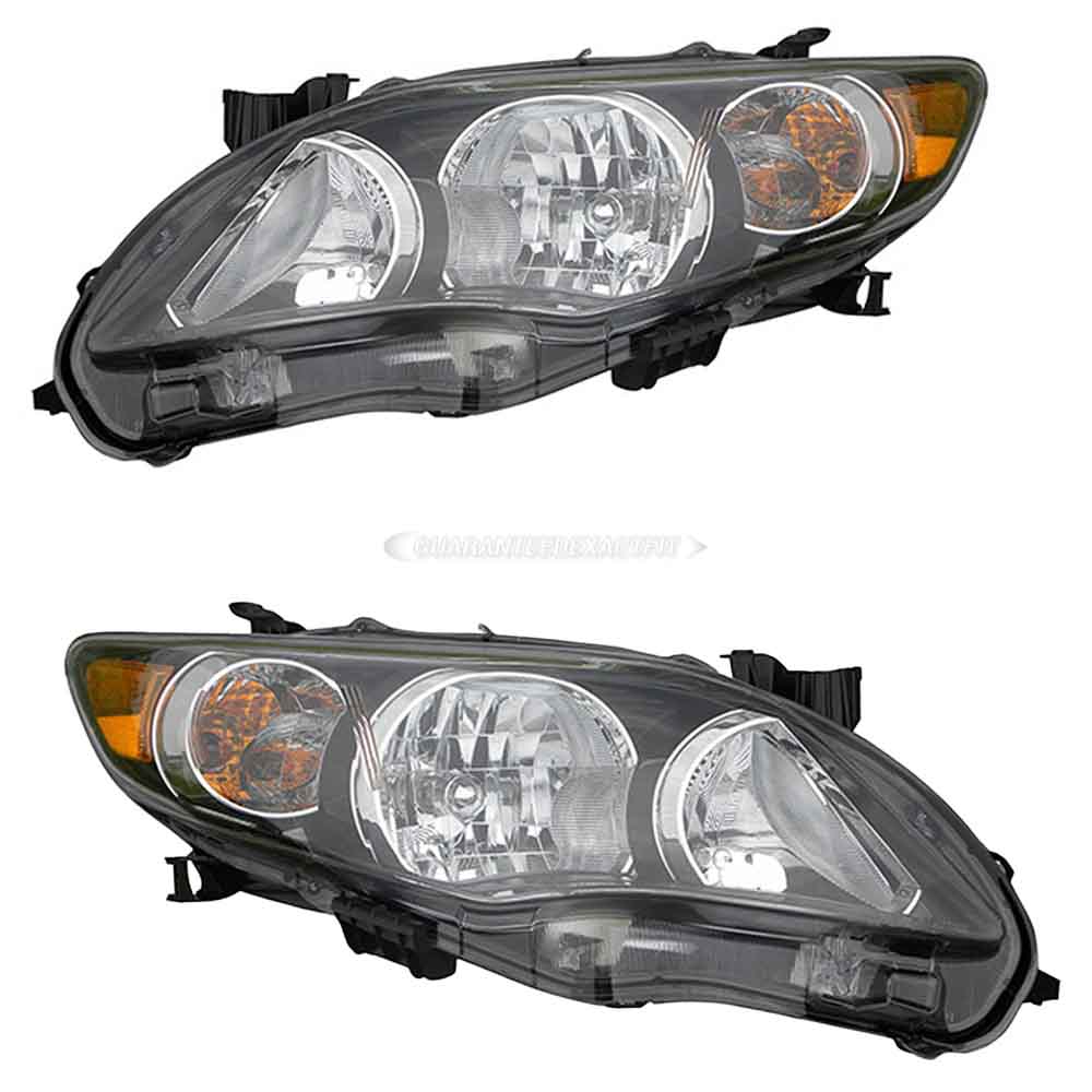 2012 Toyota Corolla Headlight Assembly Pair