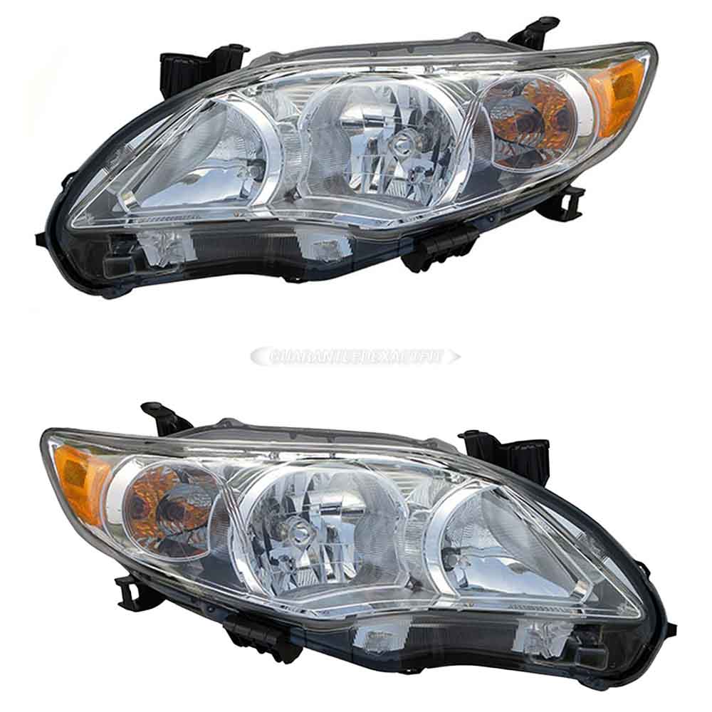 2012 Toyota Corolla Headlight Assembly Pair