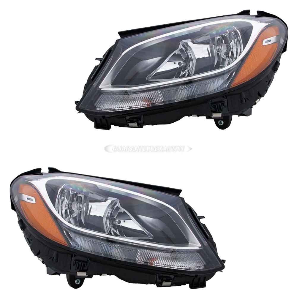 2018 Mercedes Benz C350e Headlight Assembly Pair