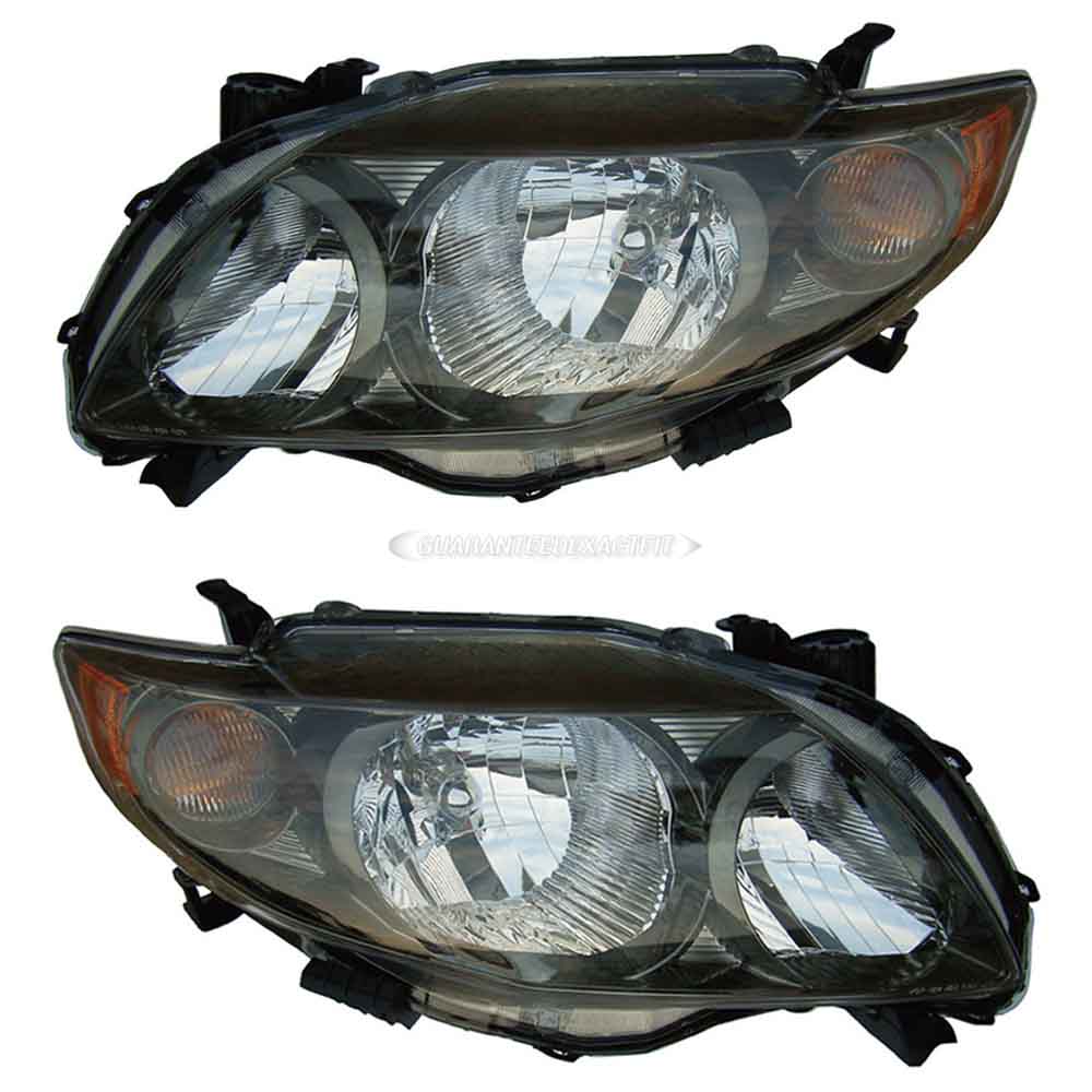 2009 Toyota Corolla Headlight Assembly Pair