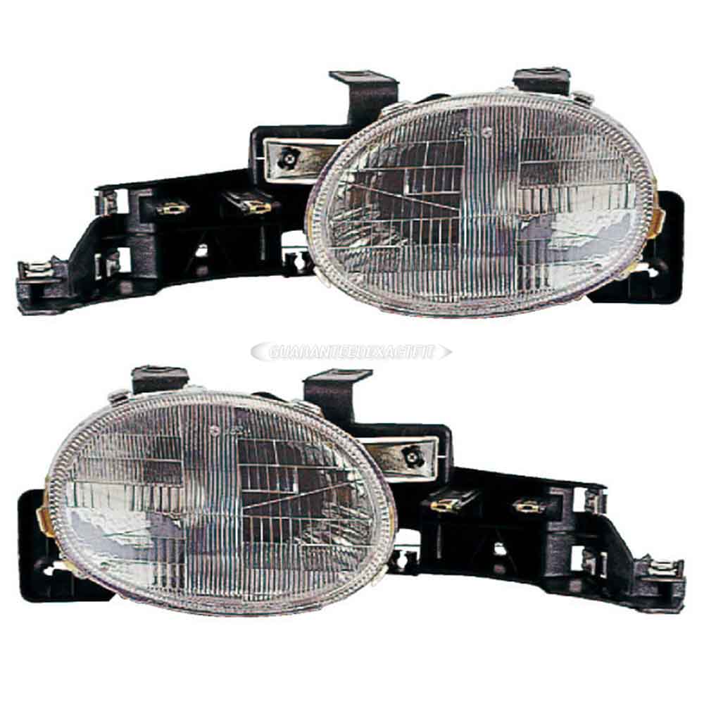 
 Plymouth neon headlight assembly pair 
