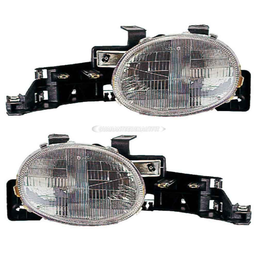 1995 Dodge Neon Headlight Assembly Pair