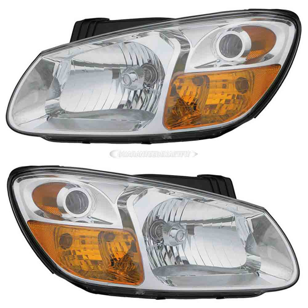 2007 Kia Spectra Headlight Assembly Pair