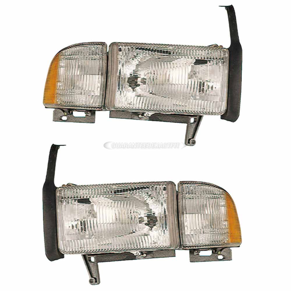 2000 Dodge Ram Trucks Headlight Assembly Pair