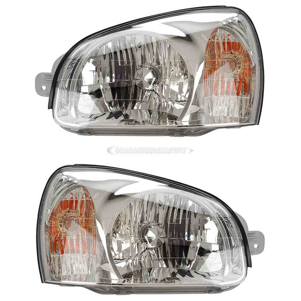 2003 Hyundai Santa Fe Headlight Assembly Pair