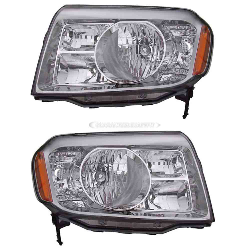 2011 Honda Pilot Headlight Assembly Pair